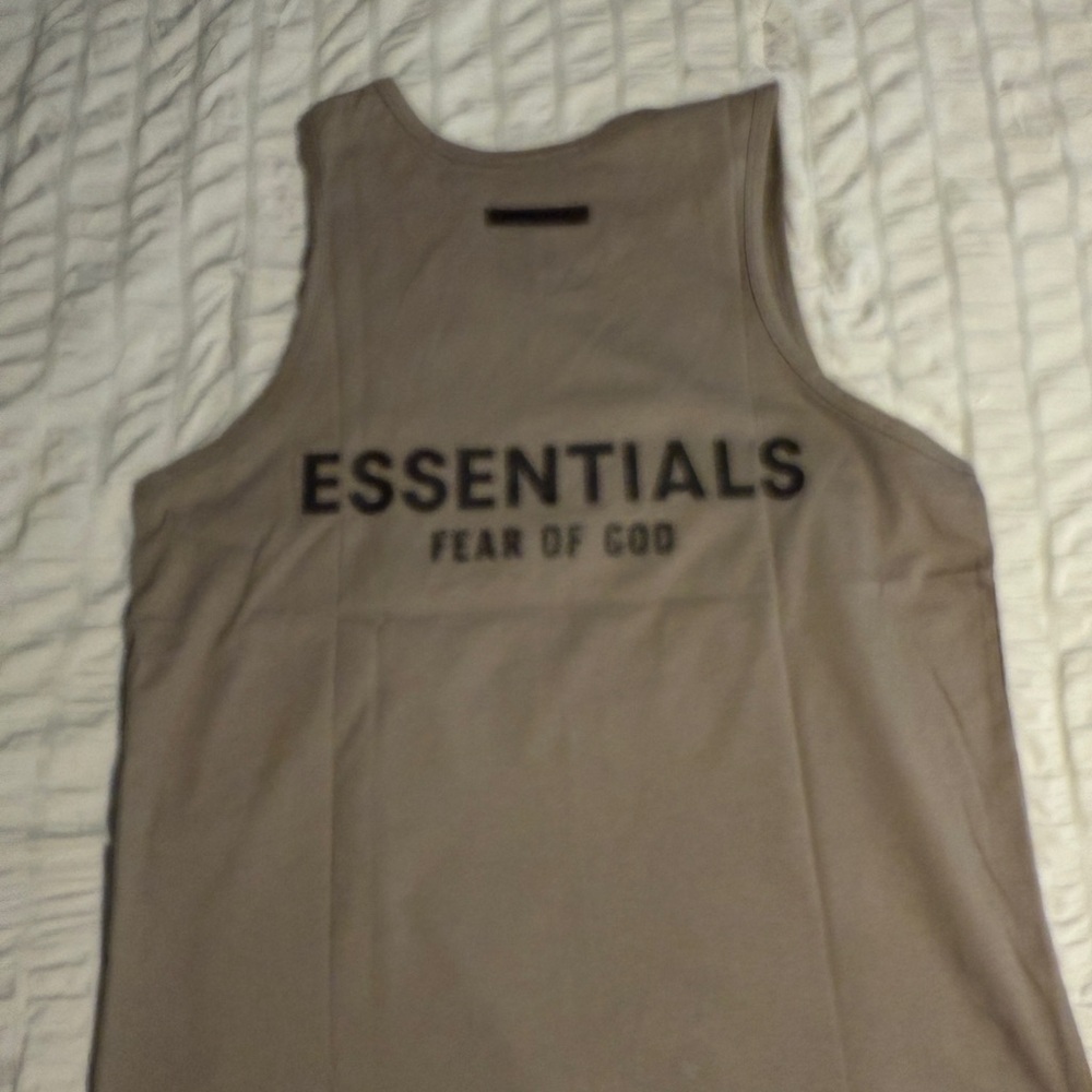 Fear of God Essentials Gray Tank Top